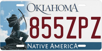 OK license plate 855ZPZ