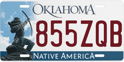 OK license plate 855ZQB