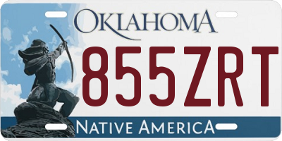 OK license plate 855ZRT