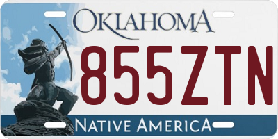 OK license plate 855ZTN