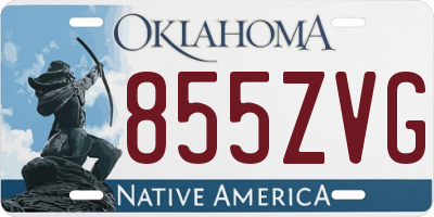 OK license plate 855ZVG