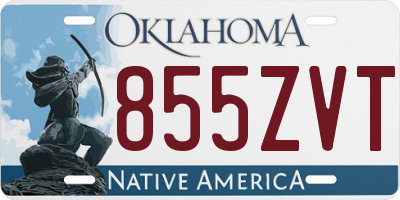 OK license plate 855ZVT