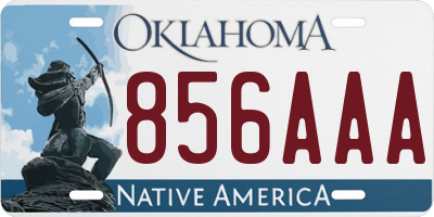 OK license plate 856AAA