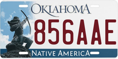OK license plate 856AAE