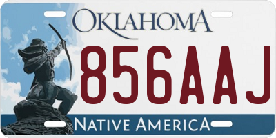 OK license plate 856AAJ