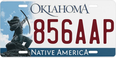 OK license plate 856AAP