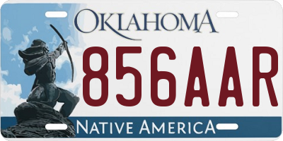 OK license plate 856AAR
