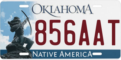 OK license plate 856AAT