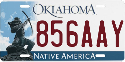 OK license plate 856AAY