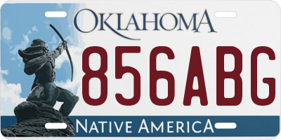 OK license plate 856ABG