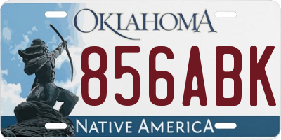 OK license plate 856ABK