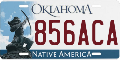 OK license plate 856ACA