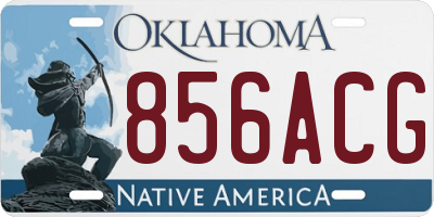 OK license plate 856ACG