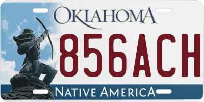 OK license plate 856ACH