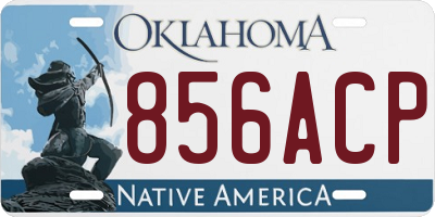 OK license plate 856ACP