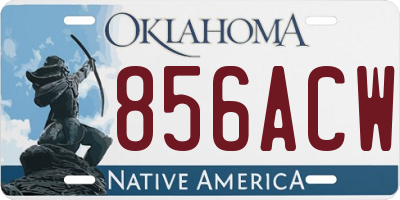 OK license plate 856ACW
