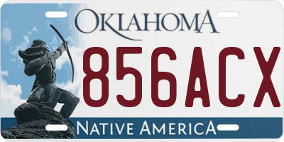 OK license plate 856ACX