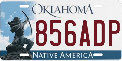 OK license plate 856ADP