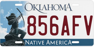OK license plate 856AFV