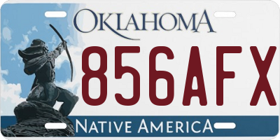 OK license plate 856AFX