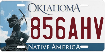 OK license plate 856AHV