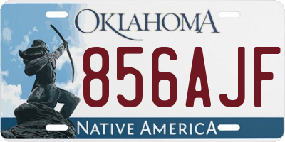 OK license plate 856AJF