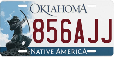 OK license plate 856AJJ