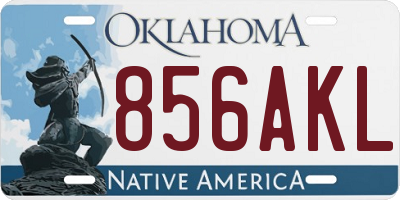 OK license plate 856AKL