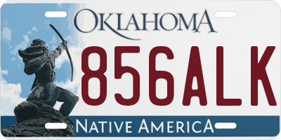 OK license plate 856ALK