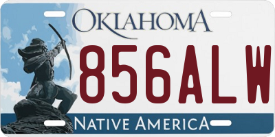 OK license plate 856ALW