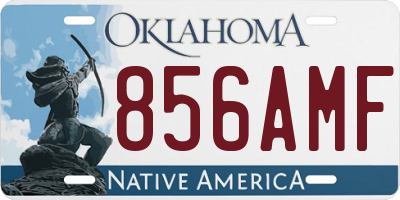 OK license plate 856AMF