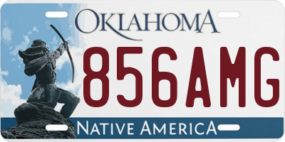 OK license plate 856AMG