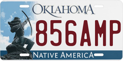 OK license plate 856AMP