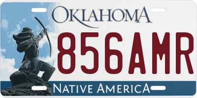 OK license plate 856AMR