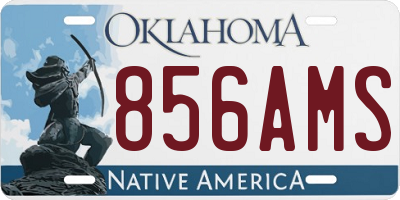 OK license plate 856AMS