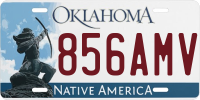 OK license plate 856AMV