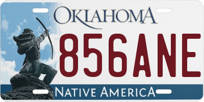 OK license plate 856ANE