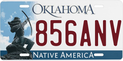 OK license plate 856ANV