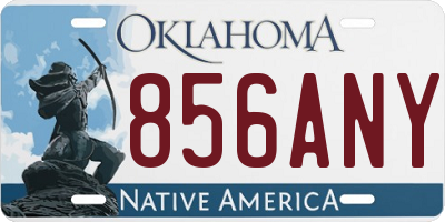OK license plate 856ANY