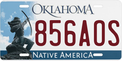OK license plate 856AOS