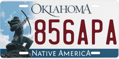 OK license plate 856APA