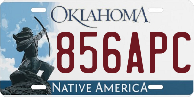 OK license plate 856APC