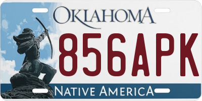 OK license plate 856APK