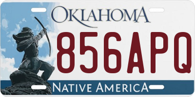 OK license plate 856APQ