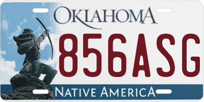 OK license plate 856ASG