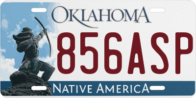 OK license plate 856ASP