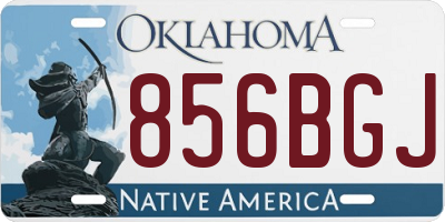 OK license plate 856BGJ