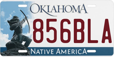 OK license plate 856BLA