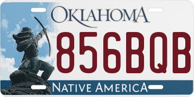 OK license plate 856BQB