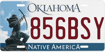 OK license plate 856BSY